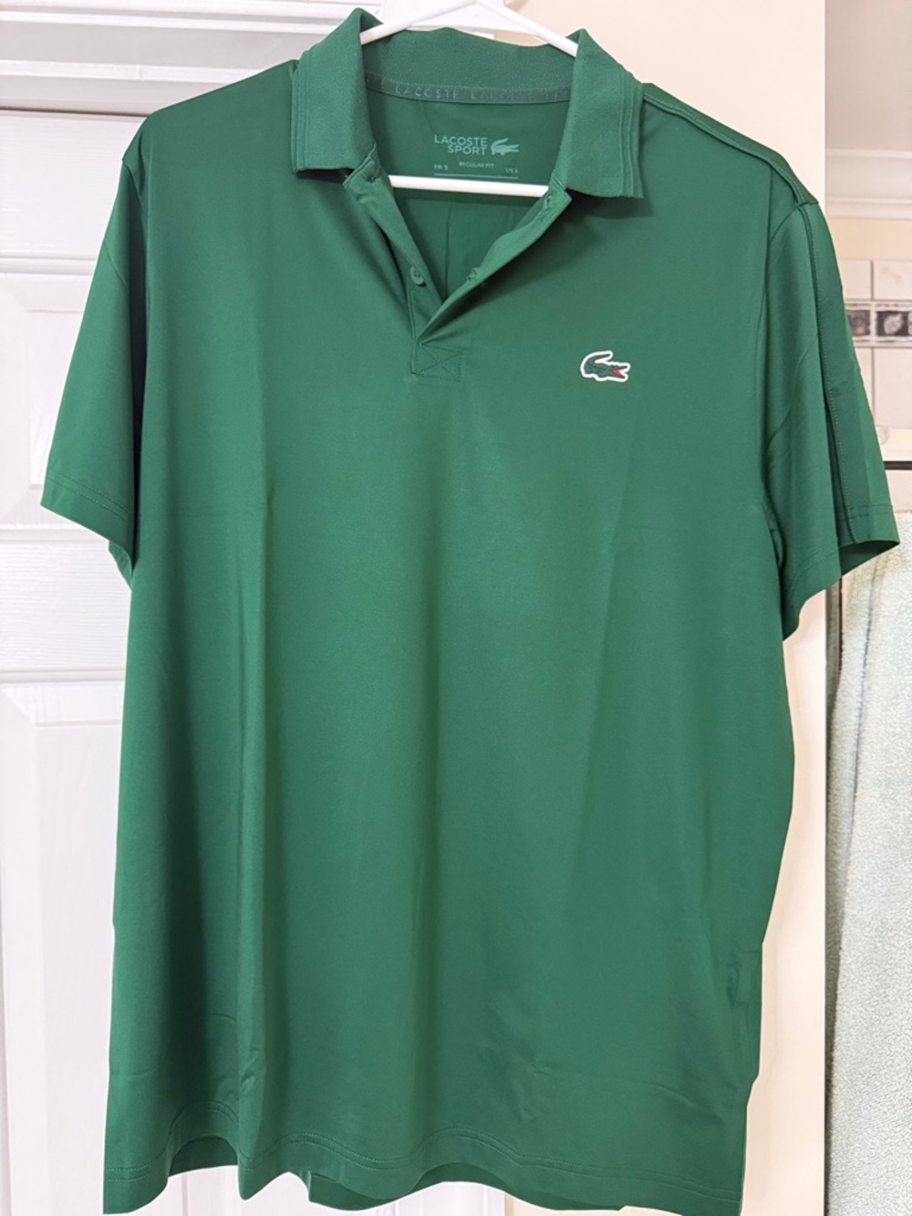 Lacoste Men's Emerald Green Sport Polo with Croc Logo